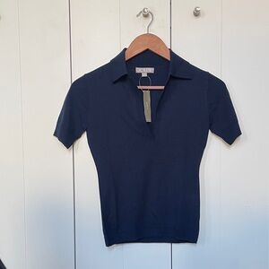 J. Crew Dark Blue Short Sleeve Top